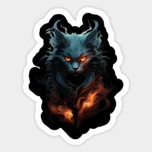 The black cat symbol of magic and mystery. Sticker